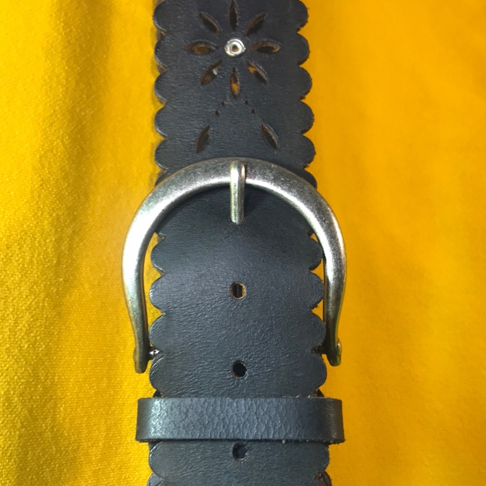 Express Black and Brown Floral Belt - Picture 6 of 11